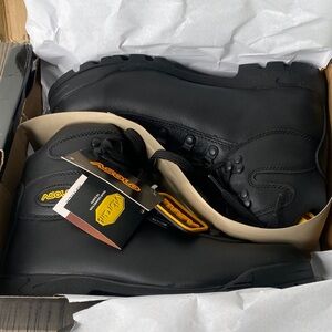 Asolo Black Leather Waterproof Work/Hiking Boots Men’s Size 10 New In Box